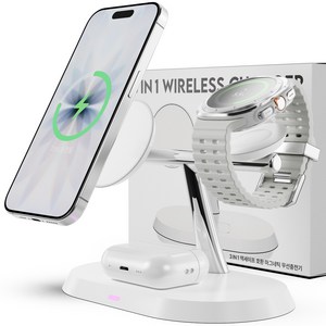 누아트 3in1 애플워치 갤럭시워치 호환 맥세이프 마그네틱 무선충전기