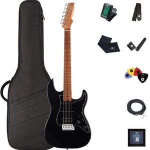 헥스 입문용 일렉트릭 기타, E300S/BK, 무광 + 블랙