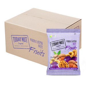 투데이넛 너트한줌 믹스넛 후르츠 실속형, 20g, 50개