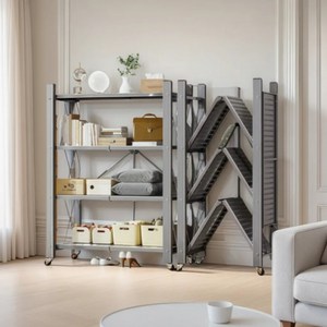 오브민 원터치 이동식 수납 접이식 철제선반