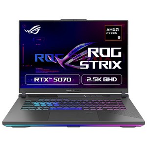 에이수스 ROG 스트릭스 G16 Eclipse Gray 약 16인치에 해당함, 라이젠9, 1TB, 16GB, Free DOS, 2025.05
