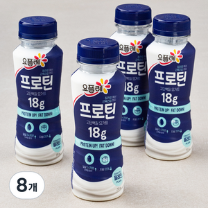 요플레 프로틴 드링크 플레인, 210ml, 8개