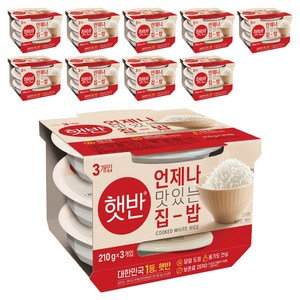 햇반 백미밥, 210g, 30개
