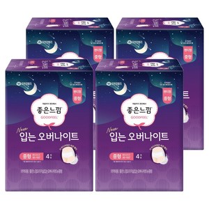 좋은느낌 입는 오버나이트, 중형, 4개입, 4개