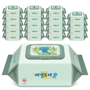 페넬로페 3세대 손과 입티슈 아기물티슈 휴대캡형, 65g, 20매, 20개