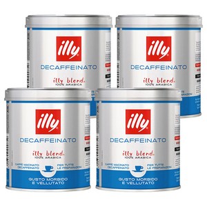 일리 디카페인 그라운드 분쇄커피, 125g, 4개