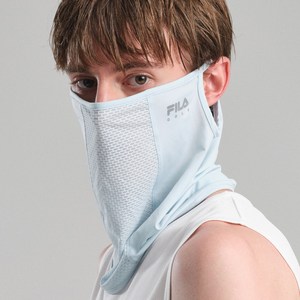 휠라골프 UV 차단 메쉬 쿨 마스크, FREE, 라이트 블루, 1개