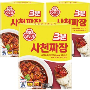 오뚜기3분 사천짜장, 200g, 3개