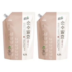 참그린 순수발효 곡물 설거지 주방세제, 1.2L, 2개