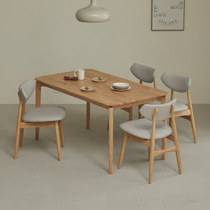 스칸딕 레프 원목식탁 1400 + B의자 4P 4인용 방문설치
