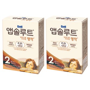 앱솔루트 프리미엄 명작 스틱분유 2단계, 280g, 2개