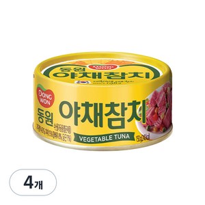 동원 야채참치 통조림, 150g, 4개