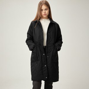 ELLE PARIS 여성용 라글란 페이크퍼 안감 경량 퀼팅 롱 패딩 점퍼