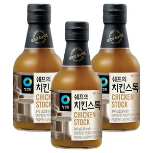 청정원 쉐프의 치킨스톡, 340g, 3개