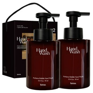 헤트라스 퍼퓸 버블 고보습 산양유 핸드워시 선물세트 플라워파크, 515ml, 2개