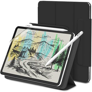 신지모루 마그네틱 폴리오 애플펜슬커버 아이패드 케이스 + 종이질감 필름 세트