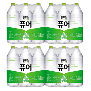 풀무원 퓨어 무라벨 생수, 2L, 24개