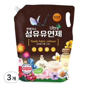 컨센서스 고농축 섬유유연제 베이비파우더 리필, 2.05L, 3개