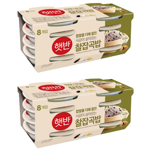 햇반 찰잡곡밥, 210g, 16개