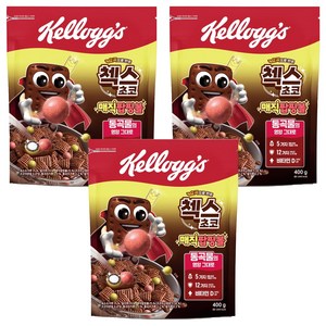 첵스초코 오곡으로 만든 매직팝핑볼 시리얼, 400g, 3개