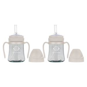 그로미미 PPSU 빨대컵, 200ml, 크림베이지, 2개