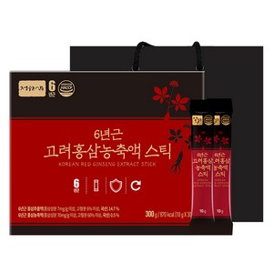 정원삼 6년근 고려홍삼 농축액 스틱 + 쇼핑백, 300g, 1개