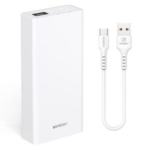 스피디 슬림핏 대용량 보조배터리 30000mAh +C타입 케이블