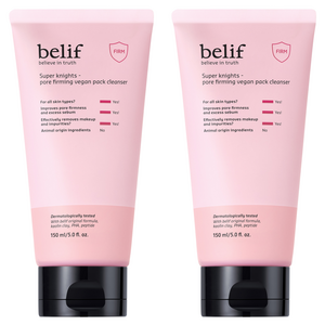 빌리프 슈퍼 나이츠 포어 퍼밍 비건 팩 클렌저, 150ml, 2개