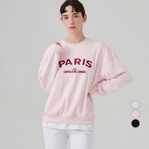 ELLEPARIS 자수 그래픽 스웻셔츠 PARIS