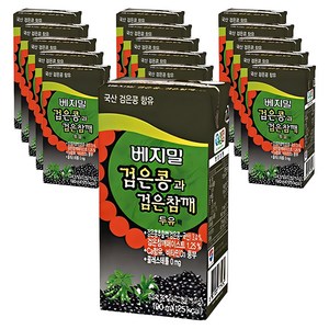 베지밀 검은콩과 검은참깨 두유, 190ml, 16개