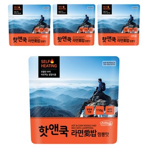 이지밥 핫앤쿡 라면애밥 짬뽕맛, 110g, 4개