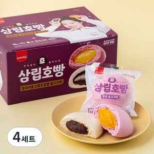 삼립 호빵 발효미종 단팥 92g x 7p + 달콤 꿀 고구마 92g x 7p 세트, 4세트