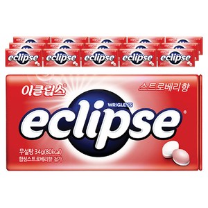 이클립스 스트로베리향 캔디, 34g, 16개