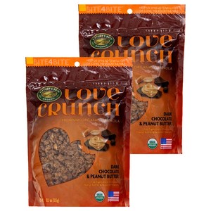 네이쳐스패스 러브크런치 프리미엄 오가닉 그래놀라 다크초코 앤 피넛버터 씨리얼, 325g, 2개