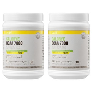 칼로바이 BCAA 7000 부스터 필수아미노산 헬스 보조제 레몬맛, 420g, 2개