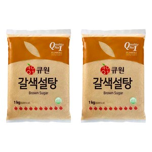 큐원 갈색설탕, 1kg, 2개