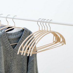 샤바스 논슬립 어깨뿔방지 옷걸이, 베이지, 30개