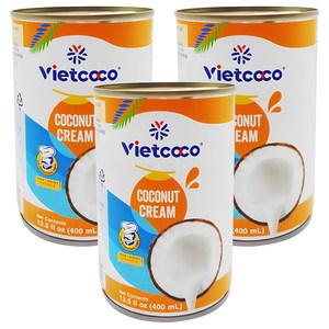 비엣코코 코코넛크림, 400ml, 3개