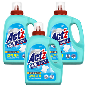 액츠 퍼펙트 실내건조 일반용 프레시 플로럴향 액상세제 본품, 3.2L, 3개