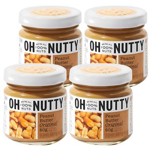 오넛티 땅콩버터 오리지널 100%, 80g, 4개