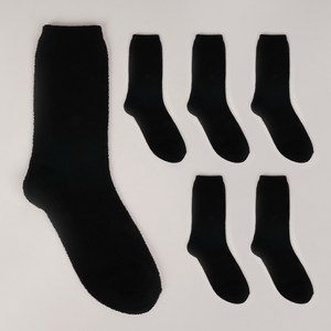 노디자인 남성용 긴목 무지 수면 양말 6족 세트