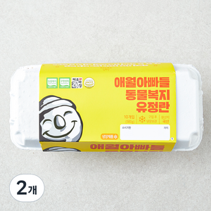 애월아빠들 동물복지 인증 유정란 500g, 2개, 10구