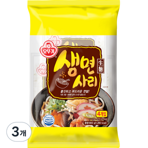 오뚜기 생면사리, 800g, 3개