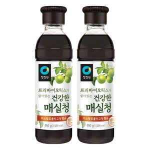 청정원 건강한 매실청, 650g, 2개