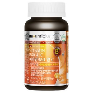 내츄럴플러스 비타민B50 앤 C, 90정, 1개