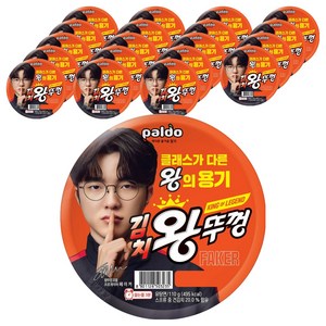 왕뚜껑 김치 컵라면 110g, 20개
