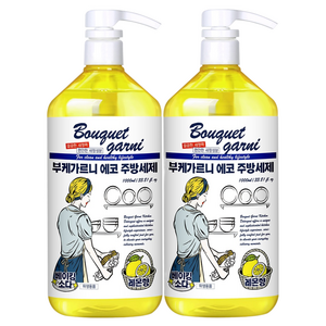 부케가르니 에코 주방세제 레몬향, 1L, 2개