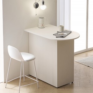 보루네오 헤일로 템바 반타원형 아일랜드식탁 수납 홈바 테이블 조리대 1000 좌측형 방문설치