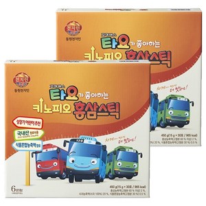 천지인 타요가 좋아하는 키노피오 홍삼스틱, 450g, 2개