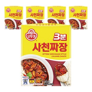 오뚜기3분 사천짜장, 200g, 5개